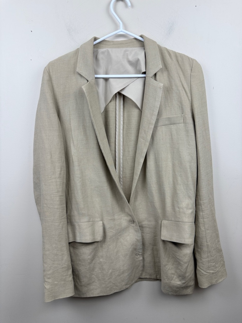 ACNE Blake heavy linen Light Beige Blazer USA 4